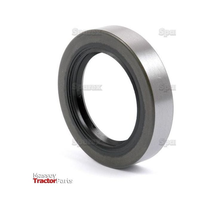 Close-up of a round, metal oil seal with a rubber inner ring, labeled "Sparex." Background is plain white. Logo of "Massey Tractor Parts" is in the bottom left corner. Fits models like Massey Ferguson TE20 and Ford / New Holland 2N 9N. Product Name: Oil Seal, 60.2 x 88.54 x 17.5mm | Sparex Part No.S.41416