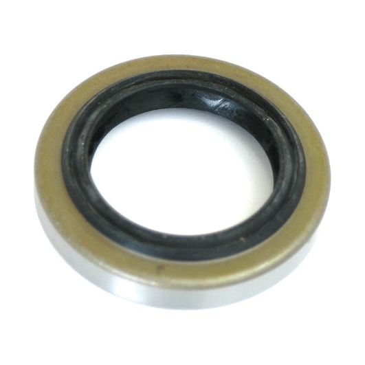 Introducing the Oil Seal 65 x 42 x 10mm, Sparex Part No. S.62068 from Sparex, featuring a central black ring encased by an outer metallic ring. This product is ideal for use in Seal Front Crankshaft systems and is compatible with Case IH or Allis Chalmers machinery. The image showcases a close-up view against a white background.