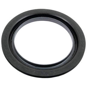 The Sparex Oil Seal 88.9 x 125 x 6.5mm, Sparex Part No.S.43501, is a black rubber seal or gasket that is circular in shape with an inner diameter and a thicker outer edge, ideal for Massey Ferguson equipment.