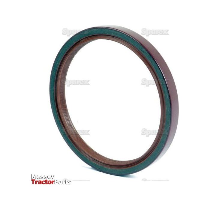 A circular green and brown oil seal on a white background, branded with "Massey Tractor Parts" and "Sparex." This Sparex Part No.S.57670 Oil Seal - Rear Crankshaft is compatible with Case IH machinery.