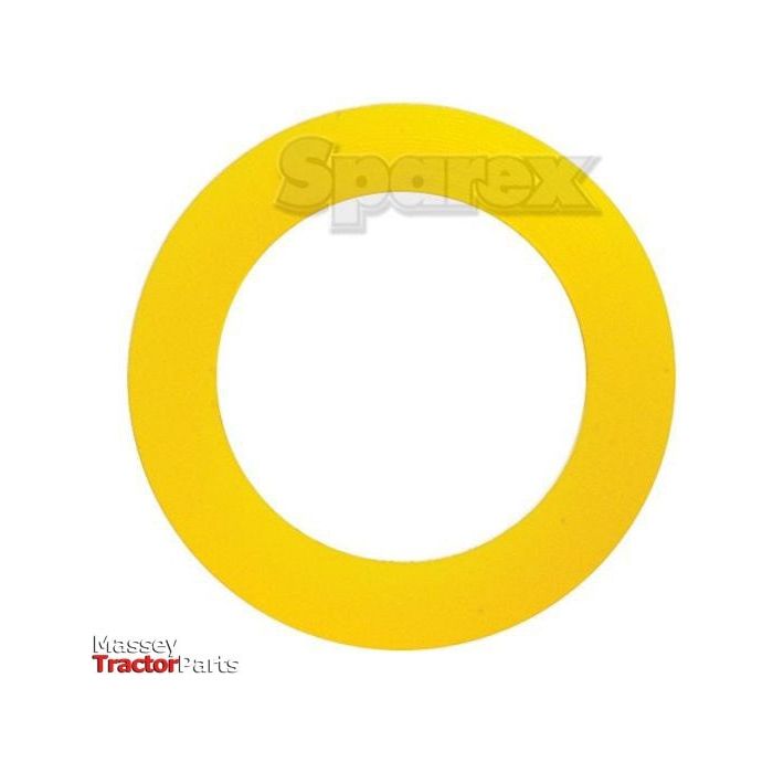 A flat, circular yellow washer, featuring the Sparex logo and "Massey Tractor Parts" text in the image background, ideal for use with a 28mm shaft. The item is officially named Oil Seal | Sparex Part No.S.58885.