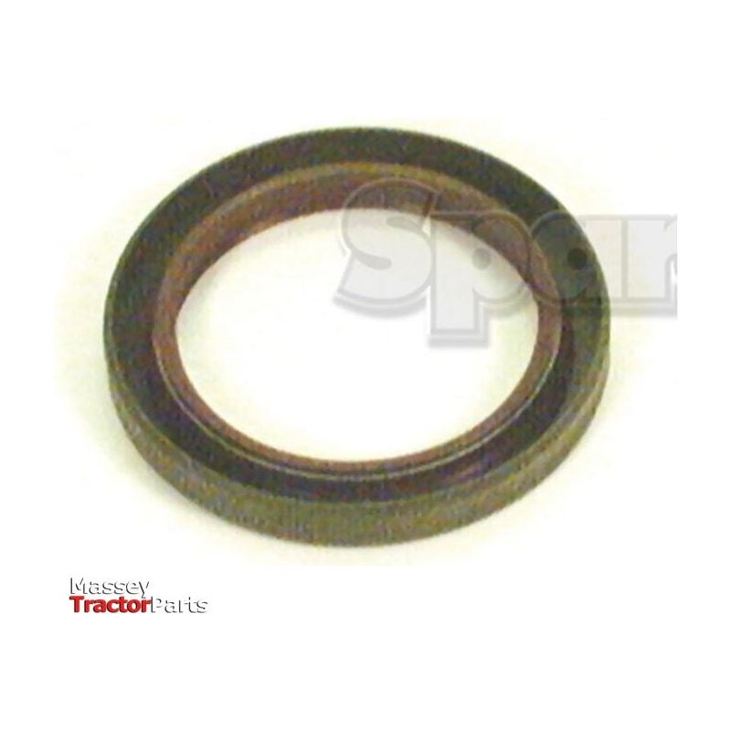 An oil seal (S.72103) by Sparex, featuring a circular design composed of metal and rubber, is likely intended for machinery or automotive applications. It is displayed against a white background with the "Massey Tractor Parts" logo in the lower left corner and boasts compatibility with John Deere equipment.