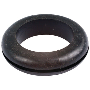 A black rubber grommet with a round shape and a split seam, the Open Grommet Ø1'' x 1/16'' Groove | Sparex Part No. S.11340 ensures a perfect fit for your projects.