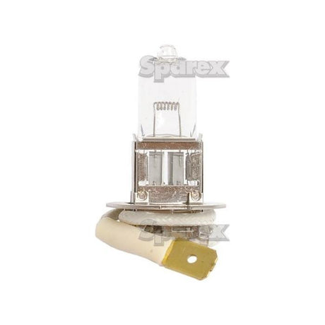 A clear H3 24V, 70W halogen light bulb with a PK22s metal base and a white electrical connector at the bottom, branded with "Sparex" (Part No. S.53245).