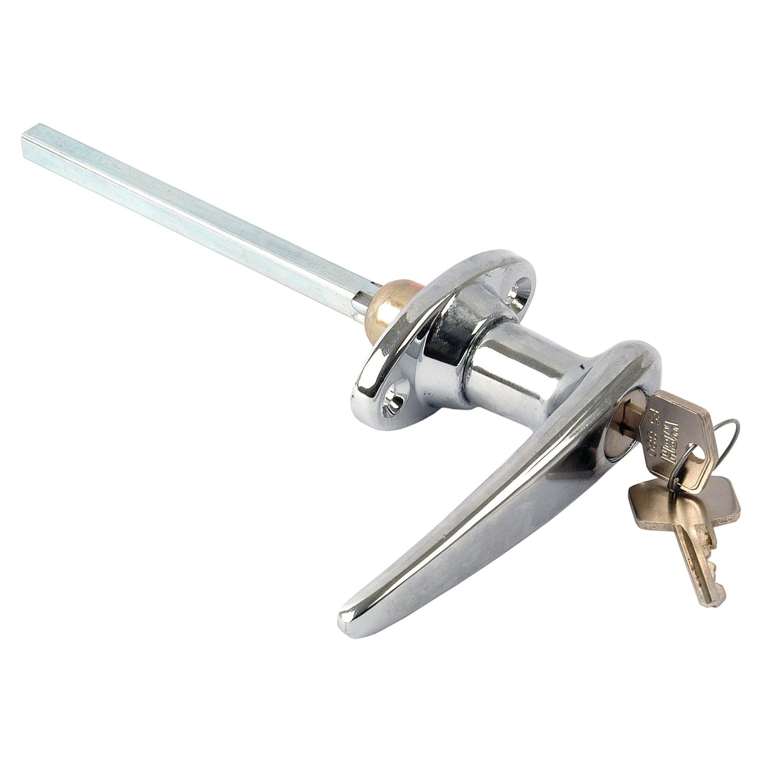 Outer Door Handle RH & LH with attached rectangular spindle and two keys (Sparex Part No. S.41174).
