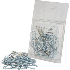 A pack of silver metal S-hooks by Sparex (Sparex Part No.S.6656) labeled as PACK 2 X 6583 FOR P.T.O GUARD, contained in a plastic container, with a few S-hooks scattered outside.