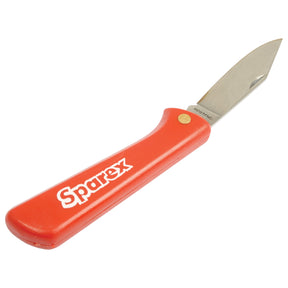 A PENKNIFE-RED - S.11706 with a red handle, branded "Sparex," featuring a durable stainless steel blade.