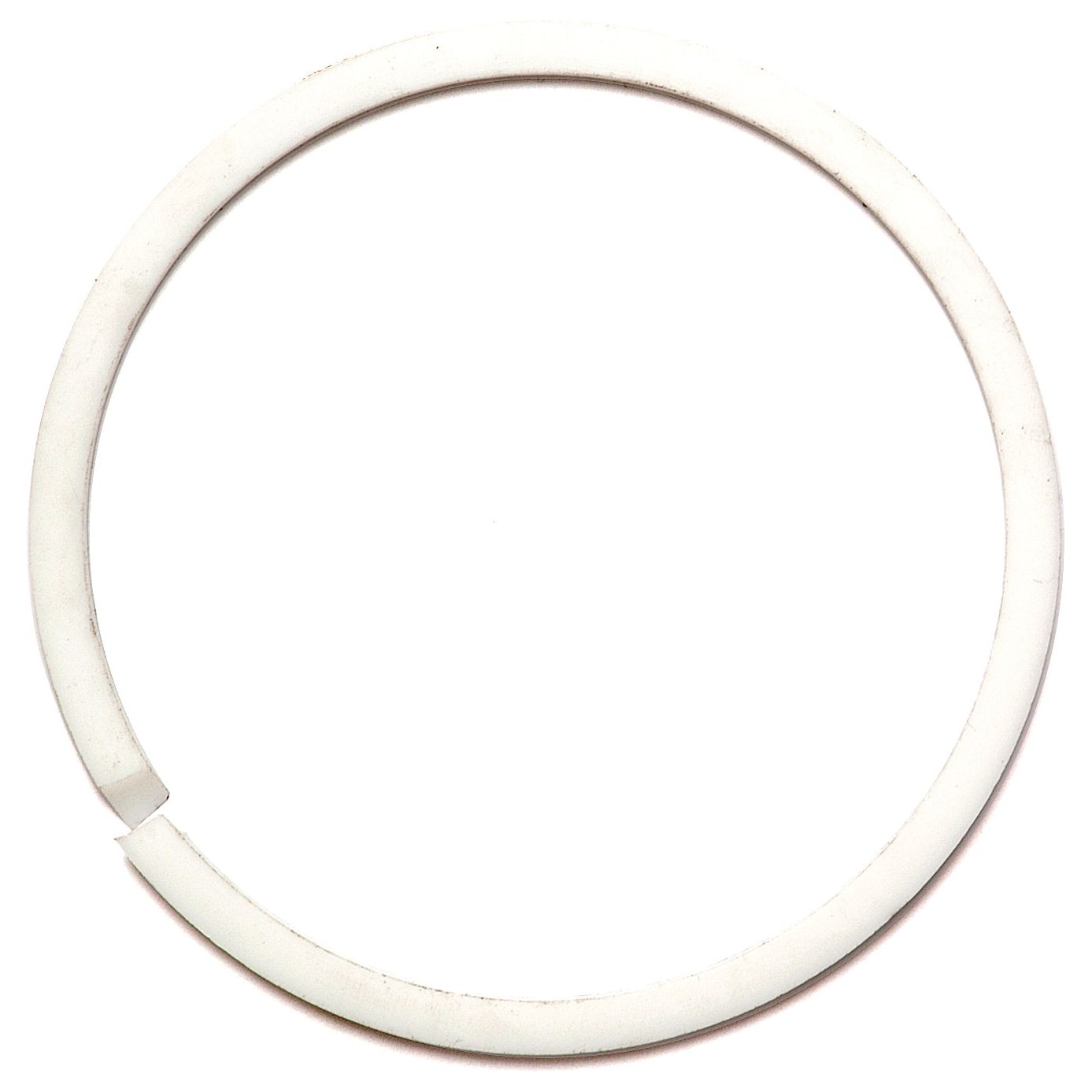 A Sparex PTFE Back-up Washer BS338/1ES, identified by Sparex Part No. S.12284, is a white circular ring with a small gap on one side, reminiscent of components found in Ford New Holland's hydraulic piston systems.