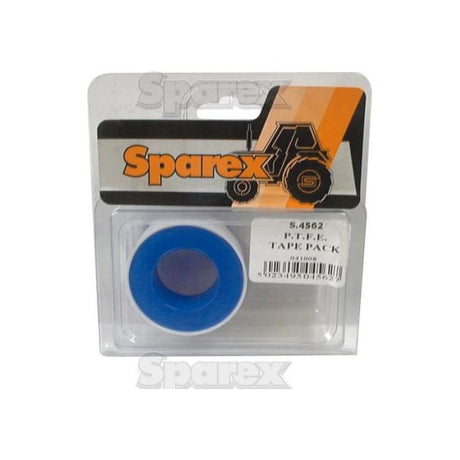 A roll of PTFE Tape from Sparex (Part No. S.4562), measuring 12mm in width and 12m in length, is packaged under the Agripak line. It comes in a transparent plastic casing adorned with a tractor graphic on the packaging.