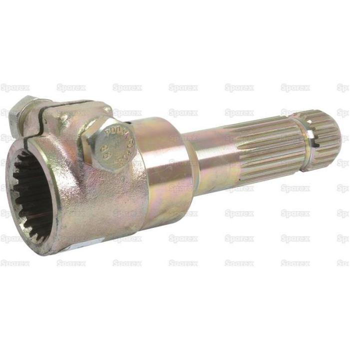 A close-up of the Sparex PTO Adaptor - Female spline 1 3/4'' - 20 x Male spline 1 3/8'' - 21 with Clamp Bolt (S.151771), designed for applications over 70HP.