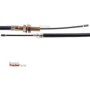 Image of two black PTO clutch cables for a Massey tractor with metal fittings at the ends. The Sparex logo is visible in the bottom left corner, evoking the quality seen in David Brown and Case IH PTO Clutch Cable options. This product is identified as Sparex Part No.S.57961, measuring 1917mm in length with an outer cable length of 1621mm.