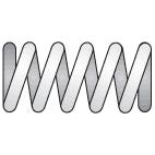 Image of the Sparex PTO Clutch Outer Spring (Sparex Part No. S.6187) with a 2.5mm wire and a 13mm diameter, shown in a horizontal orientation.