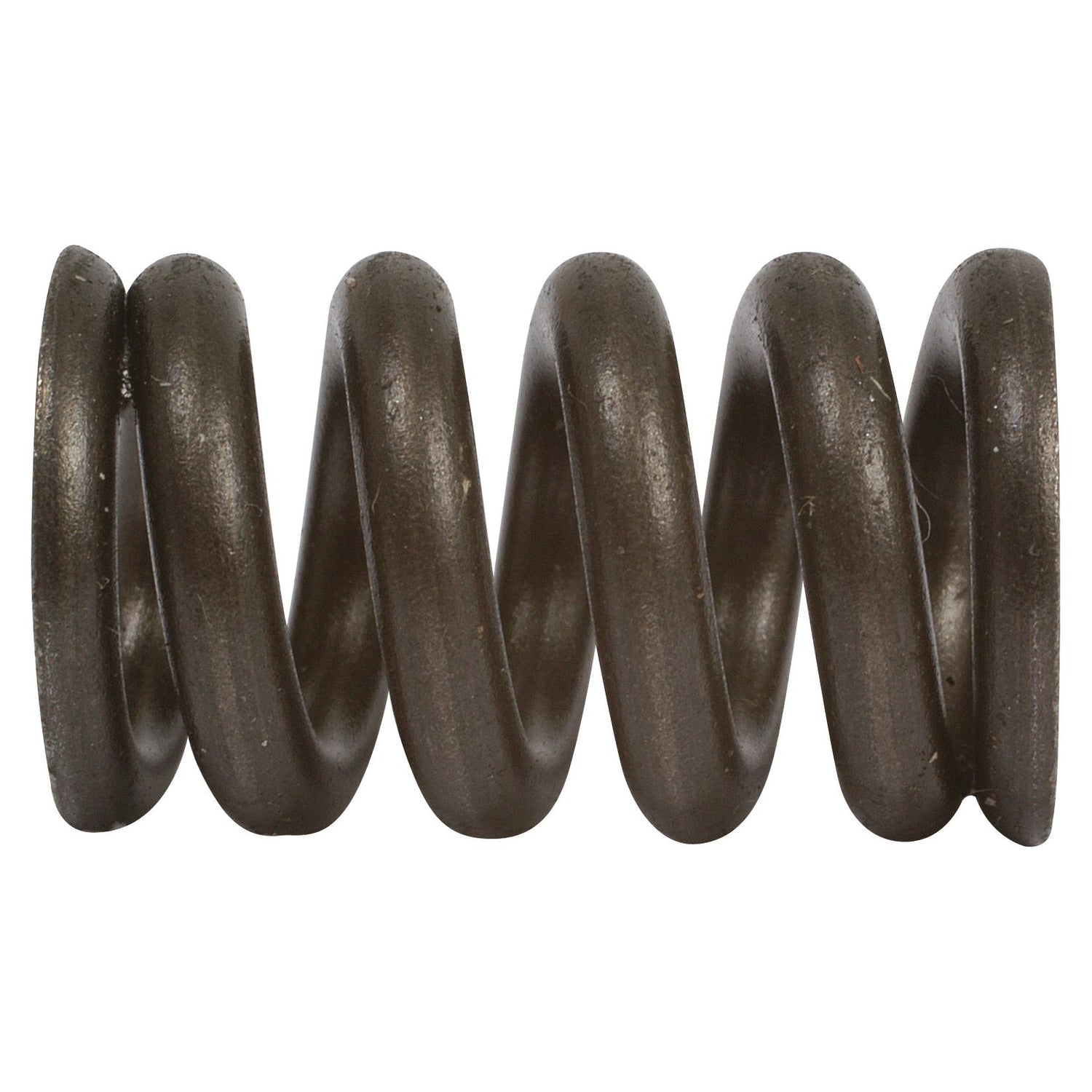 Close-up of the PTO Clutch Outer Spring (Sparex Part No.S.6187), a coiled metal compression spring with a cylindrical shape, gray in color, featuring a 13mm diameter and 2.5mm wire, ideal for Sparex machinery.