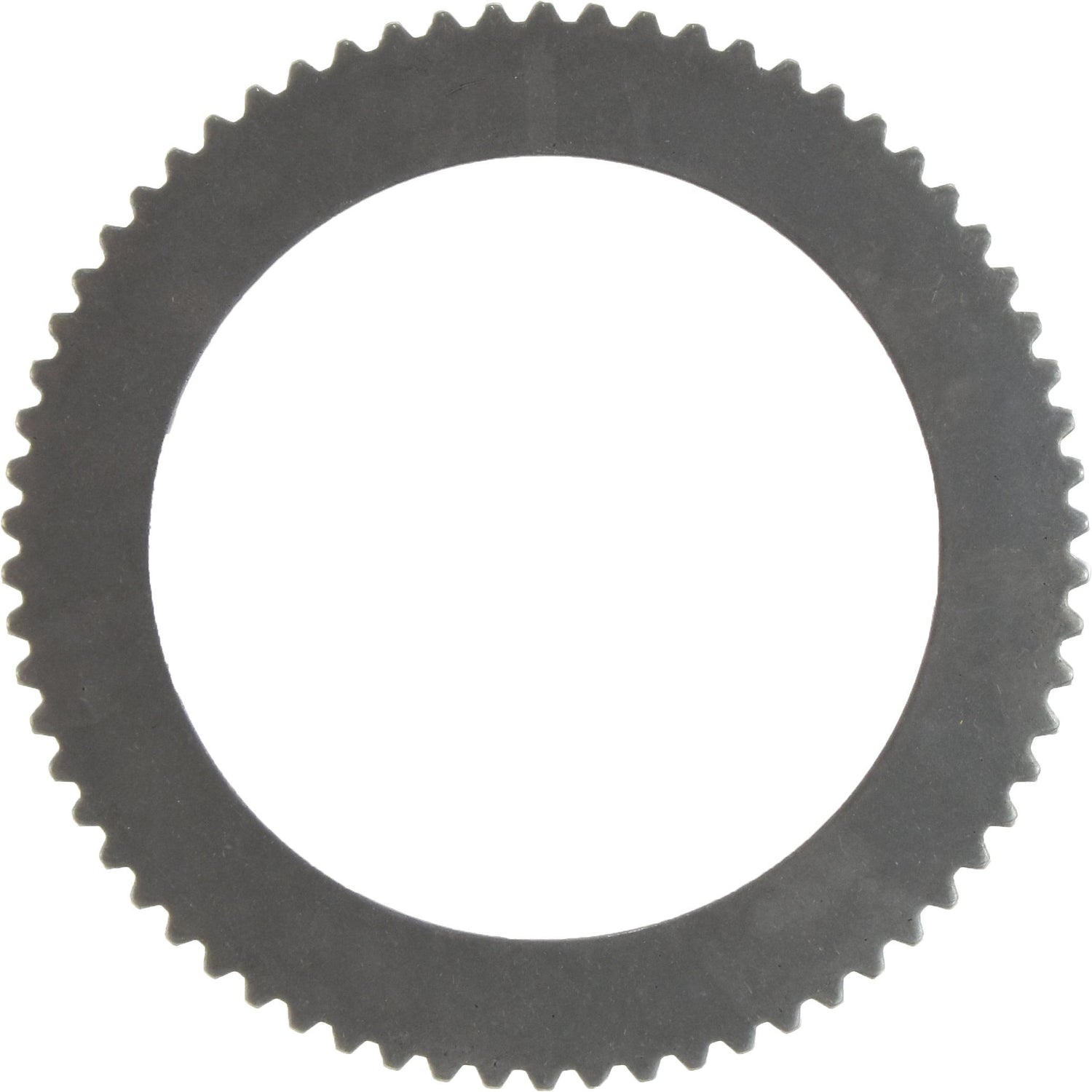 A metal gear with a circular shape and evenly spaced teeth around its perimeter, similar to the precision found in the Sparex PTO Clutch Plate (Part No. S.41381).