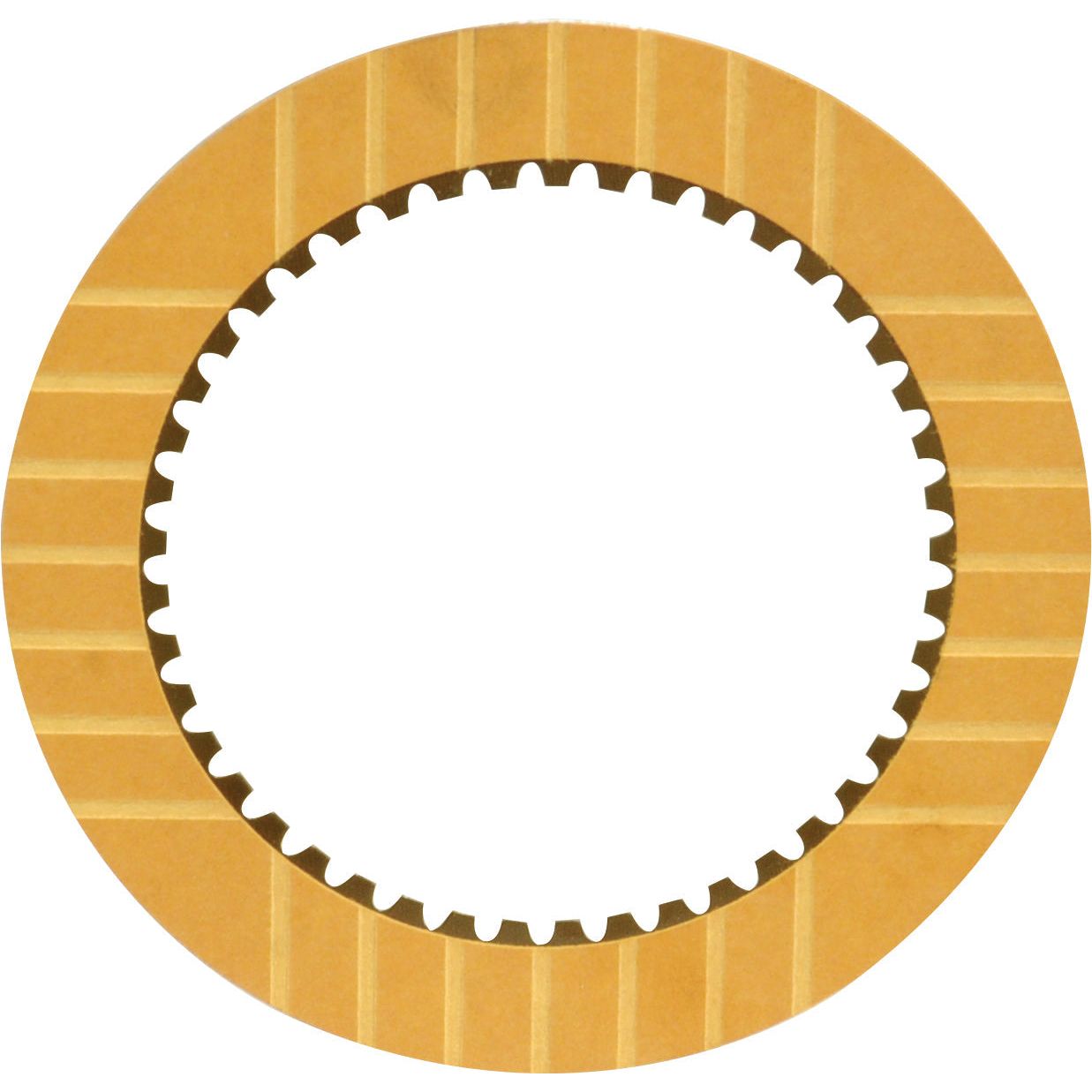 Image of a circular, gear-like object with teeth on the inner edge and uniform rectangular segments on the outer edge. The object appears to be made of metal and resembles a machine part like the Sparex PTO Clutch Plate (Part No.S.72259).
