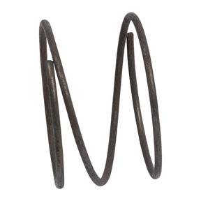 The Sparex PTO Free Wheel Spring Q/R (Sparex Part No. S.6185), in black metal, is bent into an elongated zigzag shape resembling the letter "M" and features a Spring Q/R mechanism for easy adjustments.