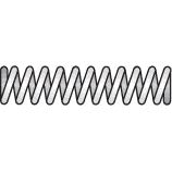 A black and white illustration of a PTO Free Wheel Spring from the Sparex range, known by its part number S.6181, featuring a series of loops forming a continuous, tightly coiled shape.