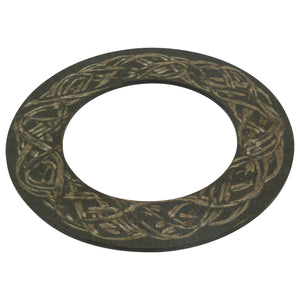 A circular, dark-colored stone ring with an intricate, interwoven pattern engraved on its surface, reminiscent of the detailed craftsmanship seen in Sparex products like the PTO Friction Disc - S.6684.