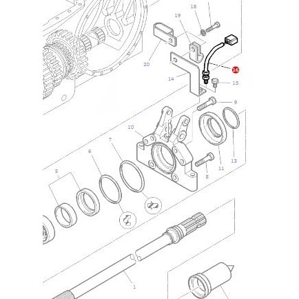 PTO Sensor Cable - 6631692A1,3550710M91 - Massey Tractor Parts