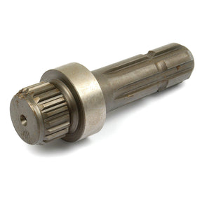 The Sparex PTO Shaft - S.65895, a robust metal gear shaft designed for torque transmission in mechanical systems, features helical teeth on one end and a cylindrical shape with flat grooves on the other. It operates at a single speed with a maximum RPM of 540.