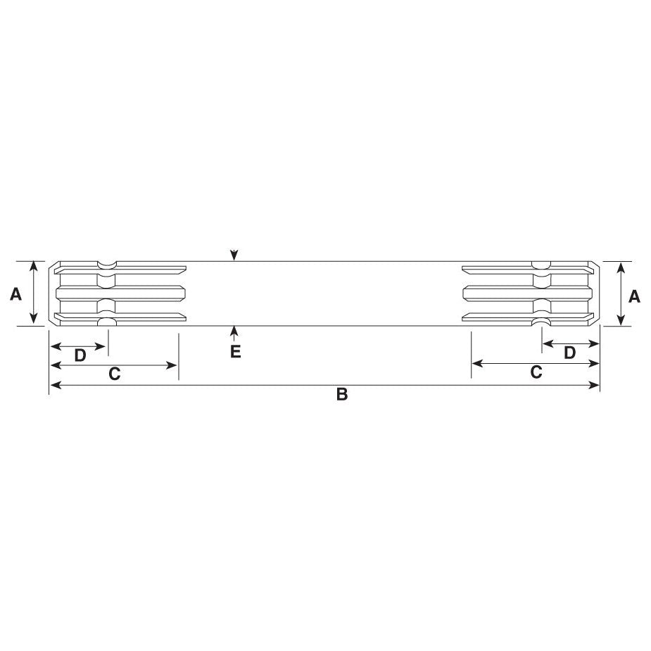 PTO Splined Shaft - Both Ends - 1 3/8'' - 6 Spline x 1 3/8'' - 6 Spline, Length: 300mm
 - S.15952 - Farming Parts