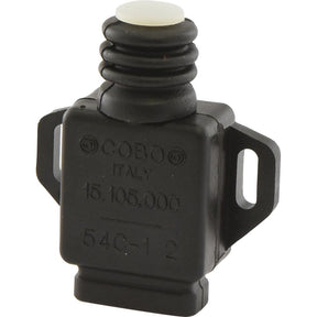 A black plastic P.T.O. Brake Light Switch with a rubber accordion-style seal and two mounting tabs. The text "COBO Italy" and "15.105.000" is visible on the casing, making it compatible with Case IH and Sparex parts (Sparex Part No.S.56241).