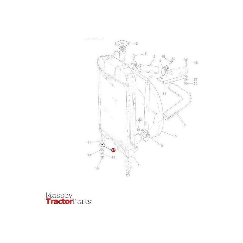 Massey Ferguson Packing Rubber - 180705M2 | OEM | Massey Ferguson parts | Cooling Parts-Massey Ferguson-Cooling Parts,Engine & Filters,Farming Parts,Radiators,Tractor Parts