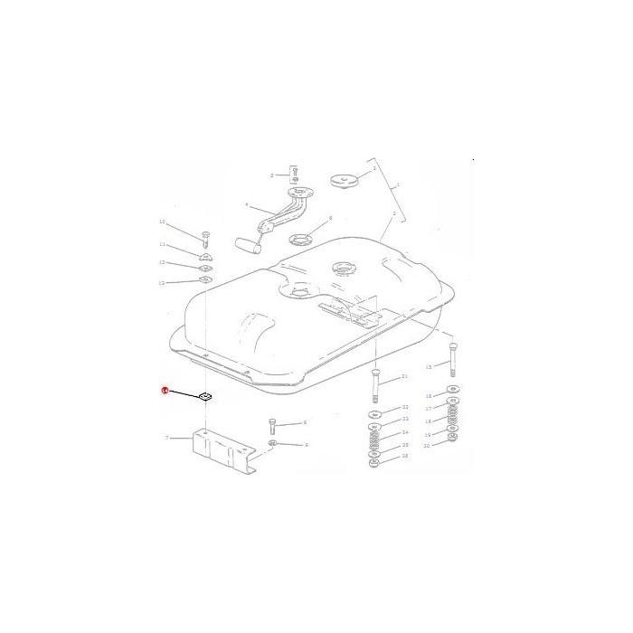 Pad Tank Mount - 898321M1 - Massey Tractor Parts