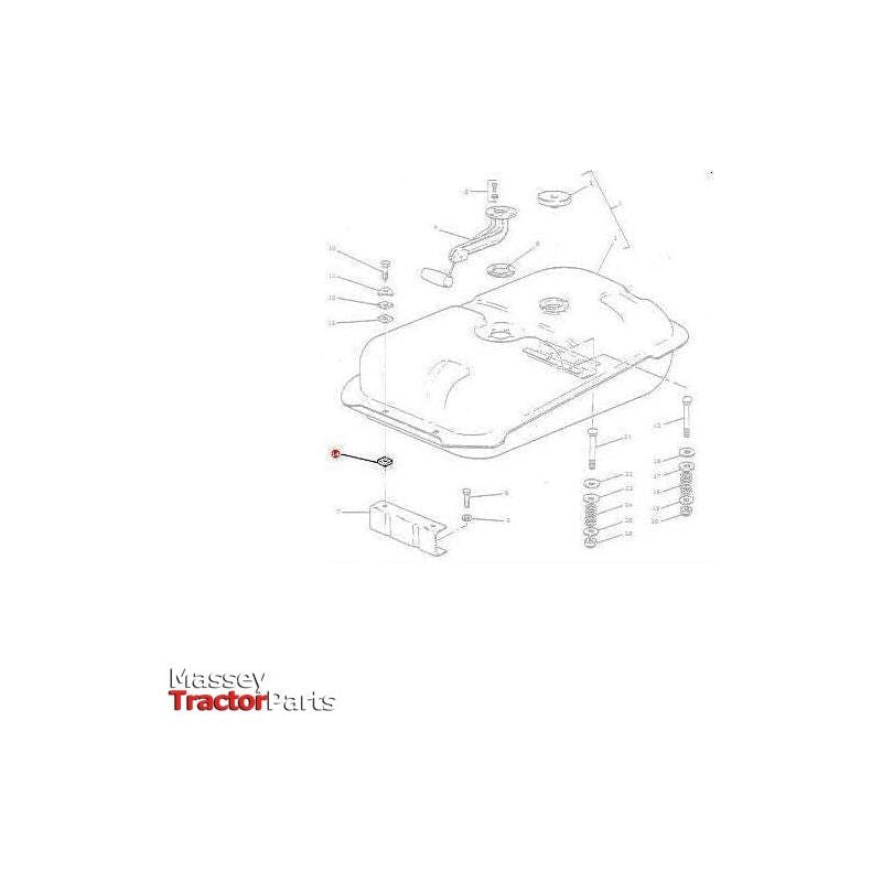 Massey Ferguson Pad Tank Mount - 898321M1 | OEM | Massey Ferguson parts | Fuel Tanks-Massey Ferguson-Engine & Filters,Engine Parts,Farming Parts,Filler Caps,Fluid & Fuel Delivery & Storage,Fuel Delivery Parts,Fuel Tank,Fuel Tanks,Tractor Parts,Water Extractors,Workshop & Merchandising,Workshop Consumables