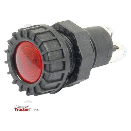 A black and red light indicator switch, named "Panel and Dashboard Light (Halogen), Red, 12V - S.56039" by Sparex, designed specifically for Massey Ferguson tractors.