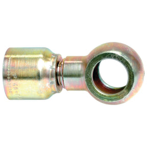 A metallic swivel joint featuring a cylindrical base and a round opening, compatible with 3/8" hose inner diameter specifications. Reference S.3751806 by Sparex (Parker BSP Banjo Hose Insert 18mm).