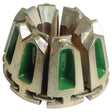Sparex Parker KarryKrimp Die Set 70 Series Green (83C-D12) with segments and green interiors arranged in a circular pattern, compatible with Parker Hannifin Die Set.