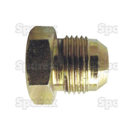 A hexagonal brass fitting with threads on one end sits on a white background. The word "Sparex" is repeatedly faintly visible in the background, suggesting its use as a Hydraulic Blanking Plug Adaptor 1.1/16''JIC, branded by Sparex under Part No.S.51216 from PARKER HANNIFIN.
