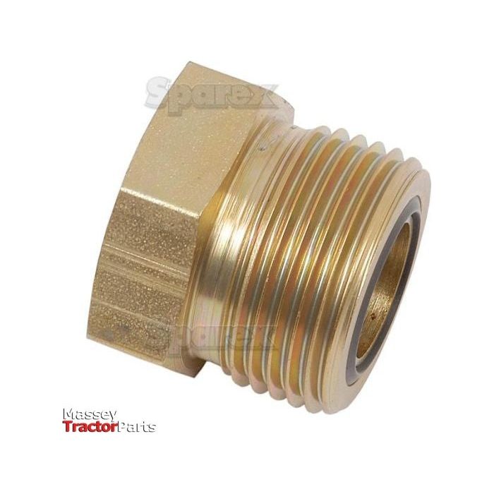 A Sparex hydraulic ORFS blanking plug, part number S.20867, with external threading and an internal gasket, compatible with Parker's Tube End ORFS systems.