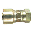 A metal hydraulic hose fitting featuring a hexagonal nut and a compression collar, the Sparex Parker JIC 37° Hose Insert 3/4'' x 1 1/16'' x 12'' Female Straight Swivel (S.3221712) ensures secure and reliable connections.