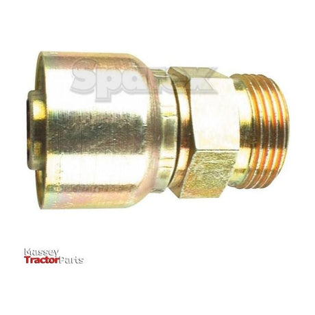 Displayed is a Parker Metric Hose Insert 1/2'' x M22 x 1.50 Male Straight Light Series - S.3312208, made of brass with a threaded end and cylindrical shape, suitable for various models. The Sparex logo is in the bottom left corner.