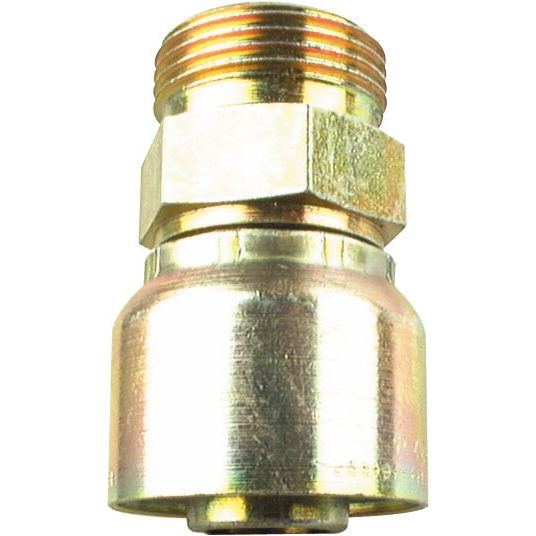 A close-up image of the Sparex Parker Metric Hose Insert 1/4'' x M14 x 1.50 Male Straight Heavy Series (S.3411404), featuring a threaded end and cylindrical body, suitable for various industrial applications.
