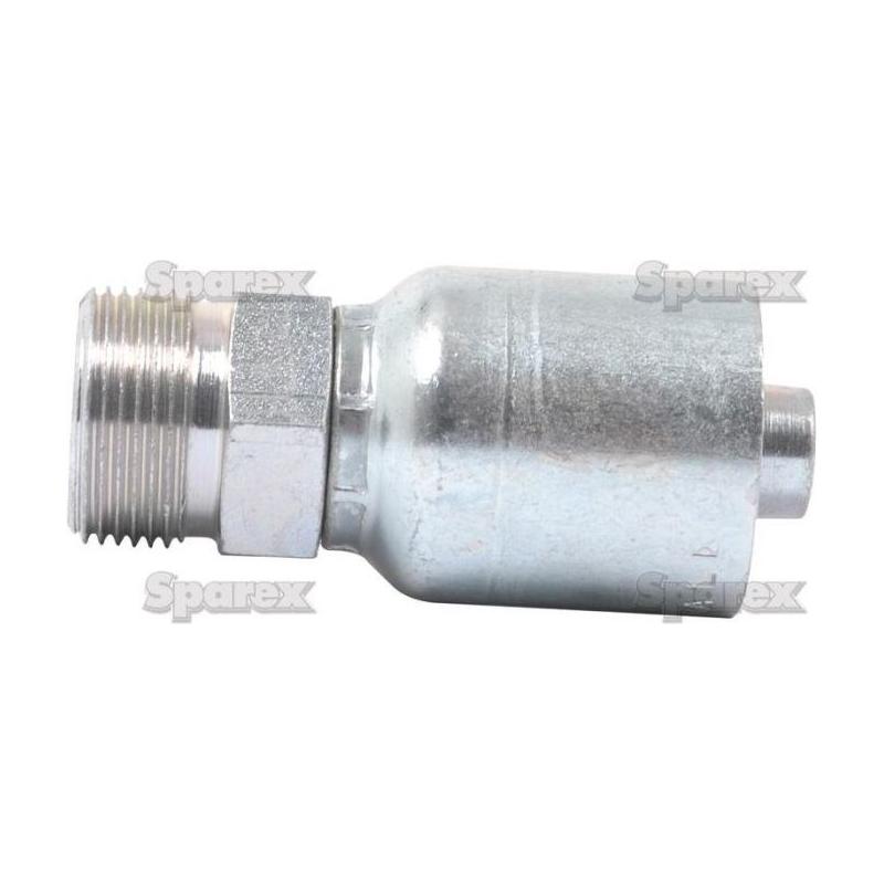 The industrial fitting, likely a metallic mechanical component with a threaded end and a hexagonal nut, could be the Sparex Parker Metric Hose Insert 3/4'' x M30 x 2.00 Male Straight Heavy Series - S.7413012.