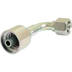 Introducing the Parker Metric Hose Insert 5/16'' x M14 x 1.50 Female 90° Swept Swivel Light Series - S.3331405 by Sparex, a high-quality metal hydraulic hose fitting featuring a bent tube and threaded connectors on both ends, suitable for various applications. For detailed manufacture information, please refer to the product specifications.
