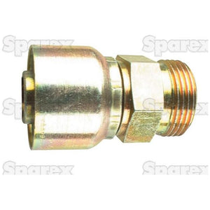 Image of a Parker Metric Hose Insert 5/8'' x M22 x 1.50 Male Straight Light Series - S.3312210 with male thread, plain finish, and hexagonal nut. Branding "Sparex" visible in the background. The fitting shows precise thread size compatibility for various hose inner diameters.