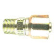 Close-up of a Parker BSPT Hose Insert 1/4'' x 1/4'' x 19'' Male Straight Taper (S.3810404) by Sparex, featuring a threaded end and a smooth, rounded end.