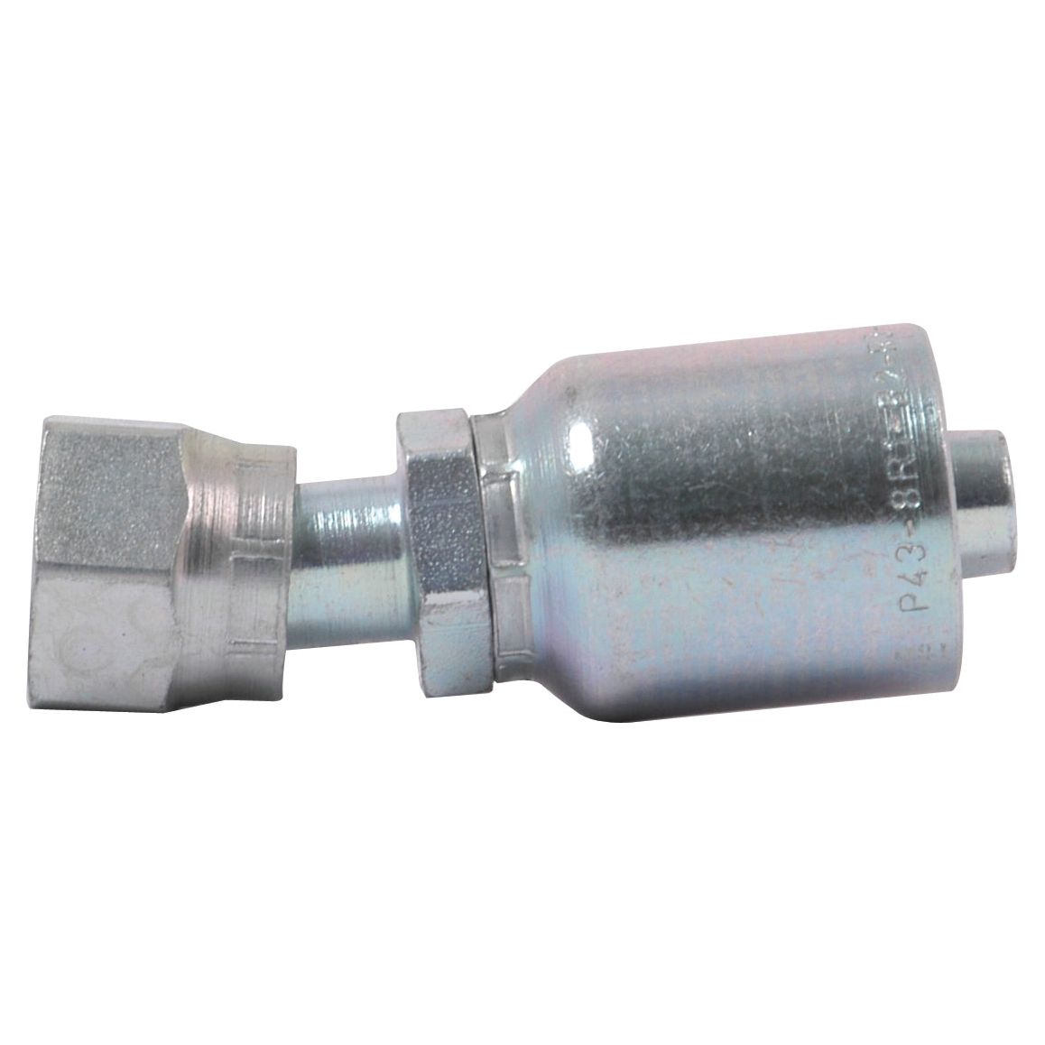 The Sparex Parker ORFS Hose Insert 5/8'' x 1 7/16'' x 12'' Female Straight Swivel (Short) - S.7862010 features a hexagonal nut on one end and a cylindrical body on the other, designed as a 1 Piece Fitting for reliable performance.