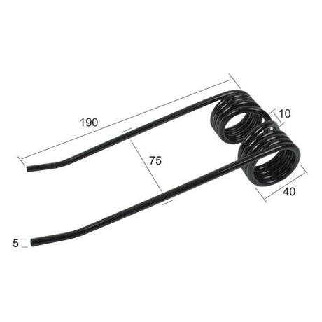 Pick-Up Haytine - - -  Length:190mm, Width:75mm,⌀5mm - Replacement for Claas, Bautz
 - S.78299 - Massey Tractor Parts