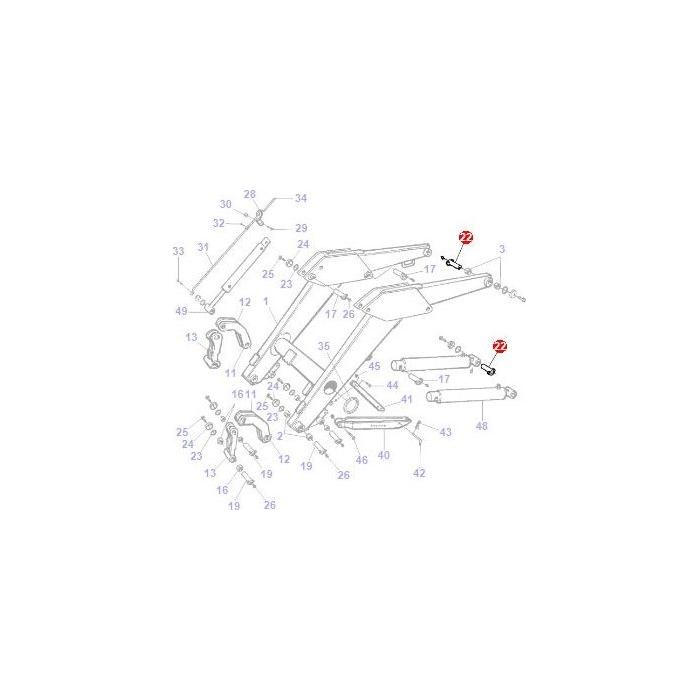 Pin 30x96 - AL1116930 - Massey Tractor Parts