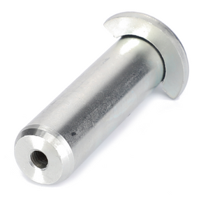 The AGCO Massey Ferguson - Pin 30x96 - AL1116930 is a metallic cylindrical pin with a flat, round head and a threaded hole at one end, compatible with the Massey Ferguson Loader 800 Series, shown against a white background.