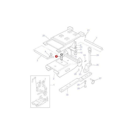 Pin - 886166M1 - Massey Tractor Parts
