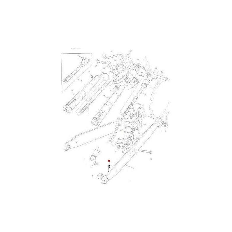 Massey Ferguson Pin Ball Retainer - 1869219V1 | OEM | Massey Ferguson parts | Linkage-Massey Ferguson-Farming Parts,Linkage,Linkage Arms,Lower Link Arms & Components,PTO & Linkage,Tractor Parts