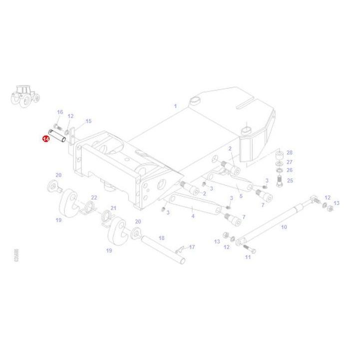 Pin - F716501160140 - Massey Tractor Parts