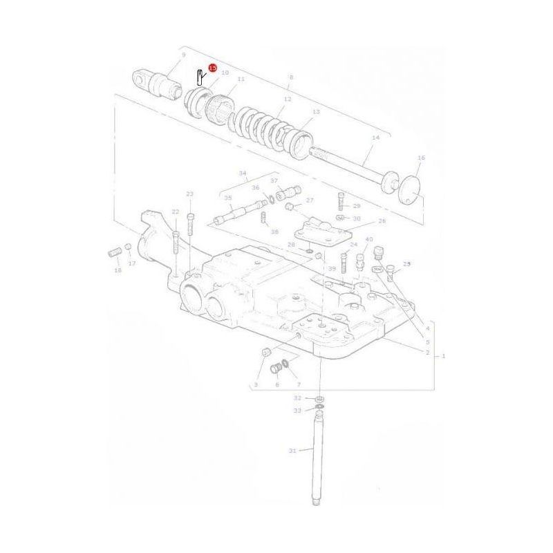 Massey Ferguson Pin Locking Draft Control - 195573M1 | OEM | Massey Ferguson parts | Hydraulics-Massey Ferguson-Draft Control Components,Farming Parts,Hydraulics,Tractor Hydraulic,Tractor Parts