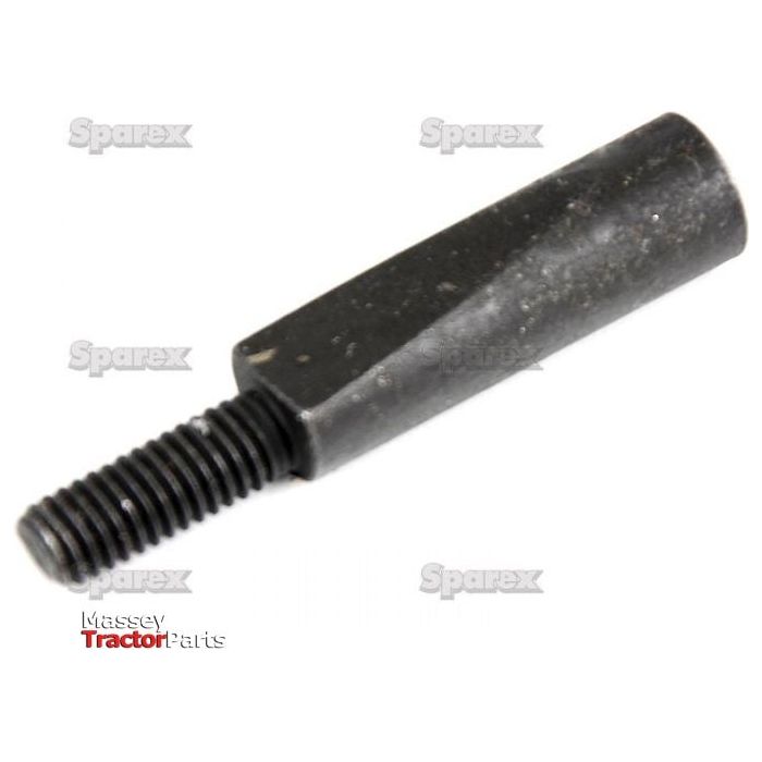 A metal, cylindrical Selector Fork Pin (Sparex Part No. S.108200) with an M6 thread on one end, set against a background featuring repeated "Sparex" text and a "Massey Tractor Parts" logo at the bottom left, ideal for Fiat 100-90 compatibility.